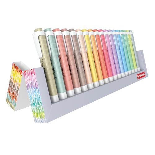 (-41%) STABILO - Textmarker - swing cool - 18er Tischset - 8 Naturfarben & 10 Pastellfarben