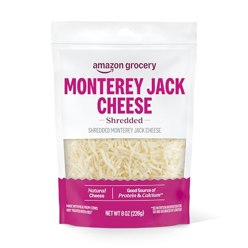 Amazon Grocery, Monterey Jack Cheese, Shredded, 8 Oz