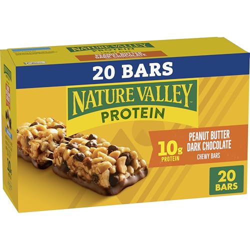 Nature Valley Protein Chewy Bars, Peanut Butter Dark Chocolate, 20 Count, 28.4 oz