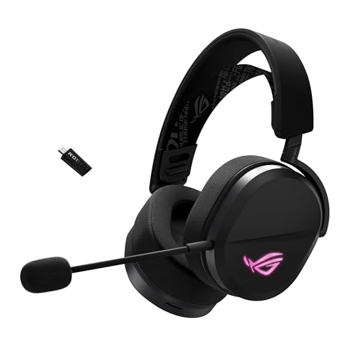 ASUS ROG Pelta Wireless Gaming Headset (BT, ROG SpeedNova 2.4GHz, USB-C, Lightweight 309g, 50mm ROG Titanium-Plated Drivers, 10mm Super-Wideband Mic, 