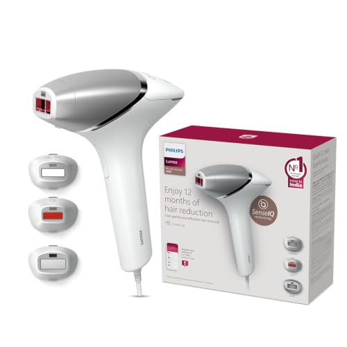 (-36%) Philips Lumea IPL 8000 Series - IPL Geräte Haarentfernung für bis zu 2 Jahre seidig-glatte Haut¹ mit 3 Aufsätzen für Körper & Gesicht, Alternative zur Laser-Haarentfernung (BRI946/00)