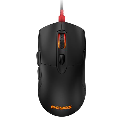 PCYES Mouse Gamer Malus Black Vulcan - 12400 DPI - RGB - 6 Botões - Pmgmbv