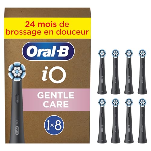(-38%) Oral-B iO Aufsteckbürsten Sanfte Reinigung, Schwarz, 8 Stück