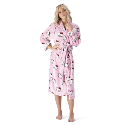 Northwest Hello Kitty Womens Silk Touch Lounge Robe, Small/Medium, Cute All Over