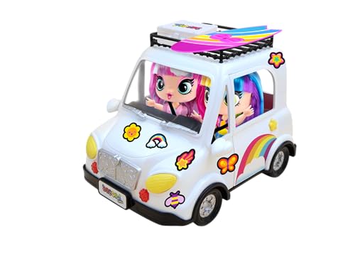 DECORA GIRLZ Dream Car - Rolling Wheels, Surfboard, Suitcase, Stickers, Kids 4+