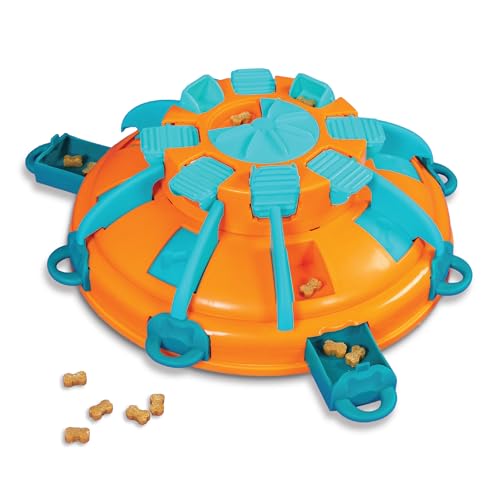 🔥 STARKER PREIS (-42%) Outward Hound by Nina Ottosson Tower of Treats Level 4 Expert Dog Treat Puzzle for Enrichment, Orange