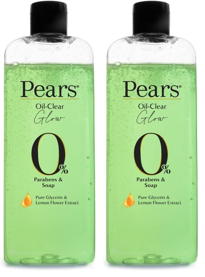 Pears Oil Clear & Glow Shower Gel, With 98% Glycerine, 100% Soap Free, Paraben Free, 250 ml (Pack of 2)