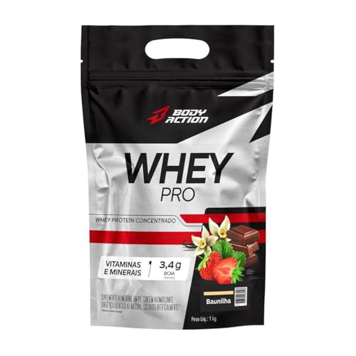 Whey Protein Concentrado - 1kg Bodyaction (Único, Baunilha)