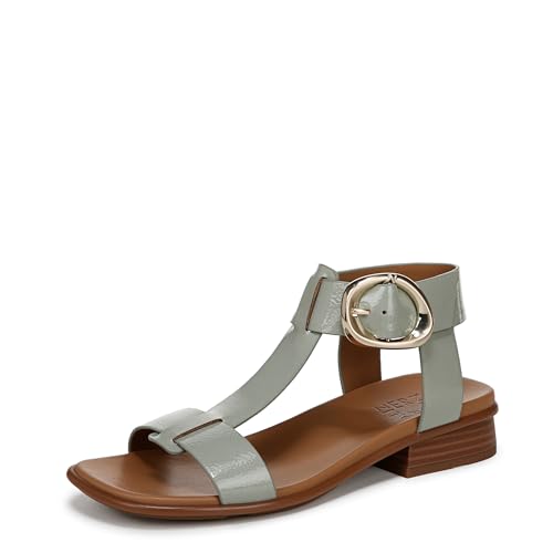 Naturalizer Women's Brandy Flat Sandal, Pistachio Green, 7
