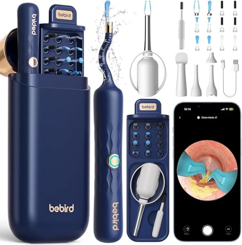Bebird Earsight Plus D39R Ear Wax Removal Tool Camera, FSA HSA Eligible Items, Ear Cleaner with Flexible Ear Camera Otoscope, Visual Ear Pick Tweezers Wax Remover, Ear Cleaning Kit for Family