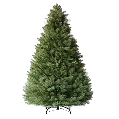 6ft Artificial Christmas Tree Premium Pine Xmas Tree with 1000 Branch Tip, 1 Minute Christmas Tree Unlit Realistic Holiday Party Decor for Home Office, Foldable Stand, Easy Assembly