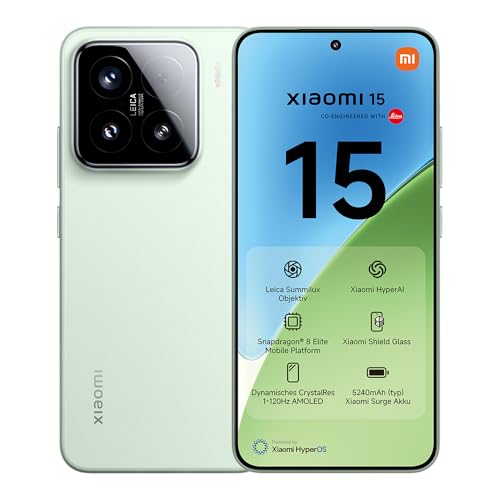 Xiaomi 15 5G Ai (for Tmobile Mint Tello & Global Outside USA) (512GB + 12GB) 50MP Triple Pro Leica Camera 6.36" Dual Sim NFC Model 24129PN74G (Green)