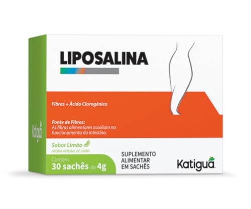 Katiguá, Liposalina, Fibras + Ácido Clorogênico, Sabor Limão, 30 Sachês, 4 Gramas
