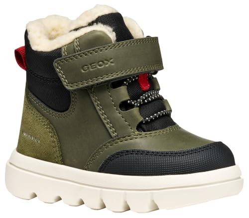 (-47%) GEOX BABY B WILLABOOM BOY B ABX ANKLE BOOTS DK GREEN/BLACK 25_EU