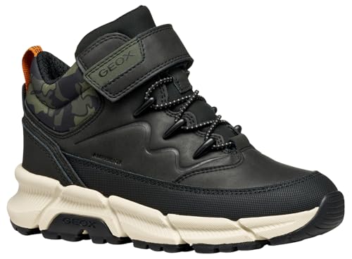 (-15%) GEOX JUNIOR J FLEXYPER PLUS BOY B ABX ANKLE BOOTS BLACK/MILITARY 29_EU