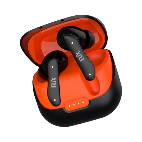 FLiX (Beetel T22 Nitro Buds TrueWireless InEar,Bluetooth v5.4(Quick Paring),10mm Super Bass Drivers,IPX4 Rated,Quad Mic ENC,Touch Controls,70hrs Playb