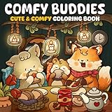 Comfy Buddies: A Coloring Book Featuring Comfy Animal Buddies and Relaxing Designs for Stress Relief