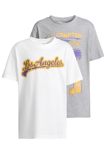 🔥 STARKER PREIS (-34%) Urban Classics T-Shirt 2 Pack - Kurzarm - Los Angeles Compton White+heathergrey, 122/128