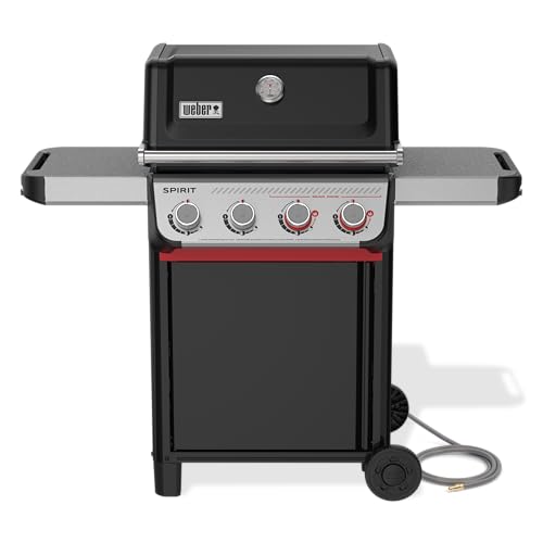 Weber Spirit E-425 Natural Gas Grill for Outdoor Cooking and BBQ, 4 Boost Burners, Black