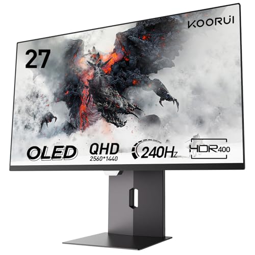 KOORUI 27 Zoll 240Hz Gaming Monitor QHD QD-OLED,Pivot, S2721XO