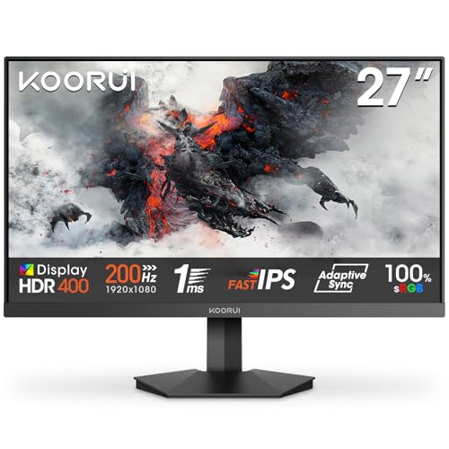 (-15%) KOORUI 27 Zoll Gaming Monitor IPS FHD 200Hz HDR400 1ms Bildschirm G2711P