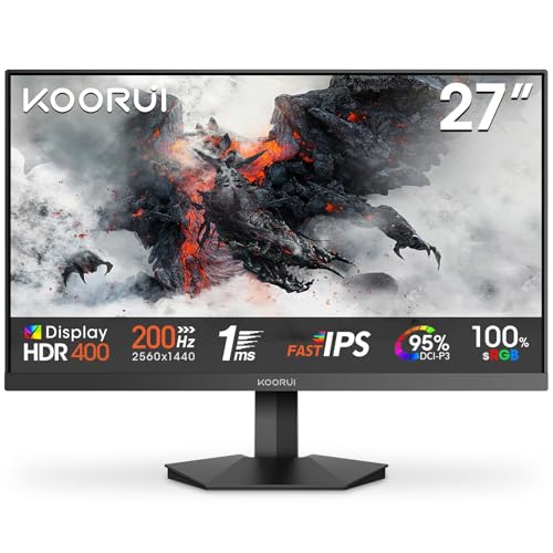 (-49%) KOORUI Gaming Monitor 27 Zoll 235Hz WQHD IPS 1ms HDR400 HDMI 2.0x2/DP 1.4