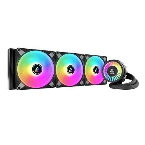 ARCTIC Liquid Freezer III Pro 420 A-RGB - AIO CPU Cooler, 3 x 140 mm Water Cooling, 38 mm Radiator, PWM Pump, VRM Fan, for AMD AM5/AM4, Intel LGA1851/1770 Contact Frame - Black