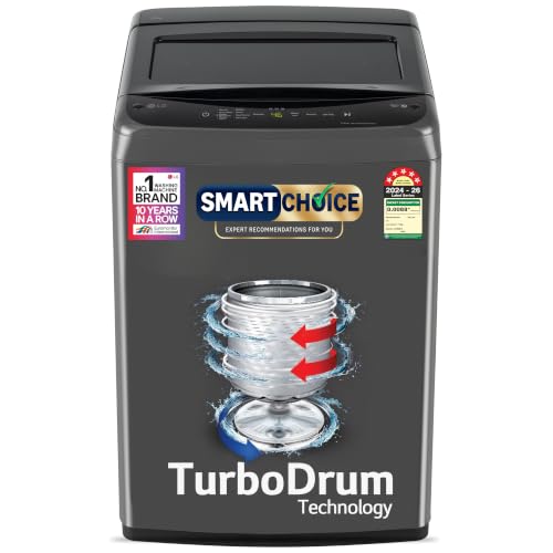 LG 7 Kg 5 Star Smart Inverter Technology Fully Automatic Top Load Washing Machine (T70VBMB1Z, Auto Prewash, Turbodrum, Stainless Steel drum, LED Displ