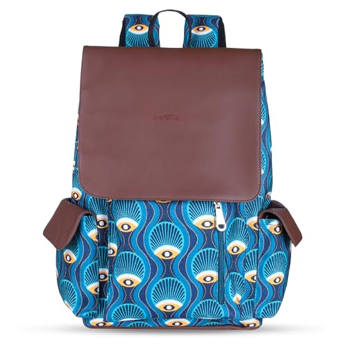 Prisma Floral Printed Laptop Backpacks for Women and Men Fits 16Inch MacBooks Water-Repellent Bag for Office Collage and Travelling Print Padded Sleev