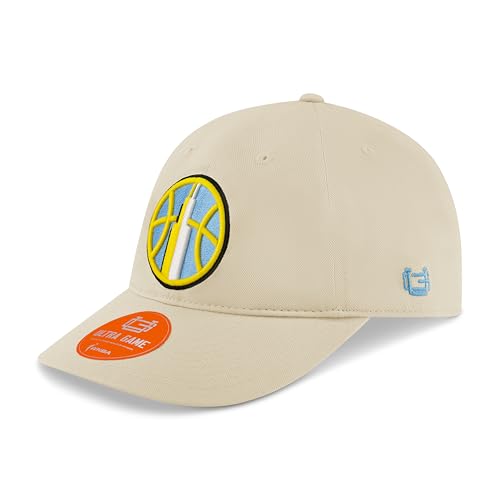 Ultra Game WNBA Official Adults Slick Baseball Cap Hat, Chicago Sky, Sand, One Size