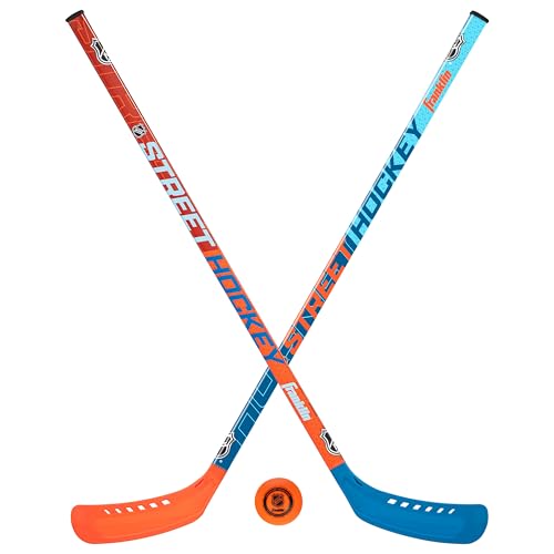 Franklin Sports NHL Kids Street Hockey Stick Set 2 Sticks Ball Puck