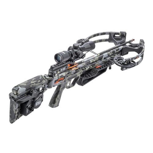 Wicked Ridge Invader M1 De-Cock Crossbow, Peak Camo - 390 FPS - Equipped with Pro-View 400 Scope, ACUdraw De-Cock + D1 Trigger