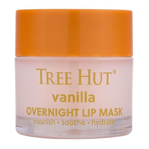 Tree Hut Vanilla Overnight Lip Mask, Leave on Overnight & Wake up to Soft, Hydrated Lips, Elevate your Self Care Routine, 6 oz.