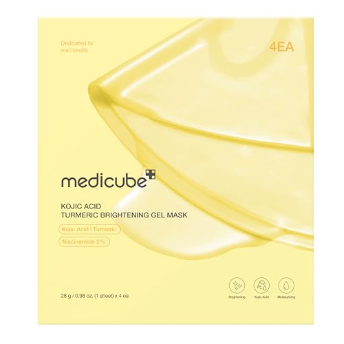 Máscara em Gel medicube, Com Ácido Kójico e Cúrcuma, 4 Unidades | Iluminadora