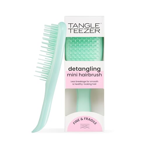 Tangle Teezer Fine & Fragile Ultimate Detangler Brush, Detangles & Reduces Breakage, Travel-Size Mini Hair Brush, Mint