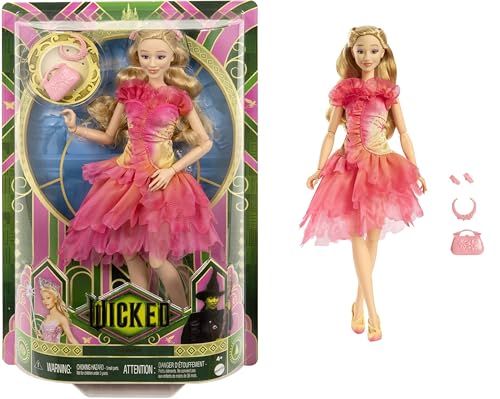 Mattel Universal Wicked Glinda Fashion Doll & Accessories with Blonde Hair, Poseability & Removable Ballroom Look
