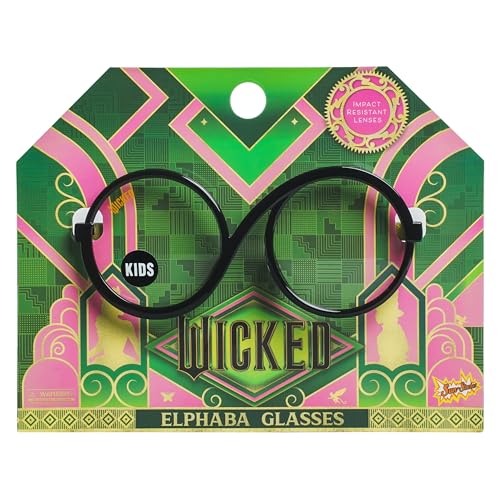 Sun-Staches Wicked Officially Licensed Elphaba Glasses | Girls Costume Eyewear Accessory | One Size Fits Most Kids Black