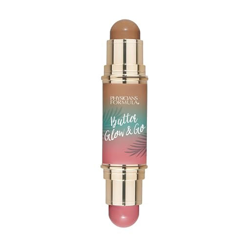 Physicians Formula Butter Glow & Go Multiuse Stick, Ultra-Creamy Radiant Finish Formula with Murumuru Butter, Vegan & Cruelty-Free- Sunkissed Rose