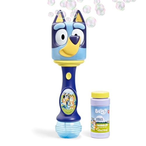 Little Kids BLUEY Light and Sound Musical Bubble Wand, Includes Bubble Solution