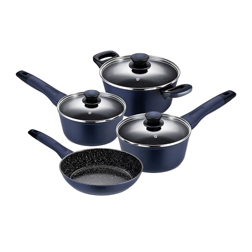Oxford Conjunto De Panelas Em Alumínio Forjado 4 Peças Everyday Azul