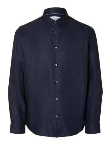 (-49%) SELECTED FEMME Herren Slhslimclark Shirt Ls Noos, Sky Captain, L EU