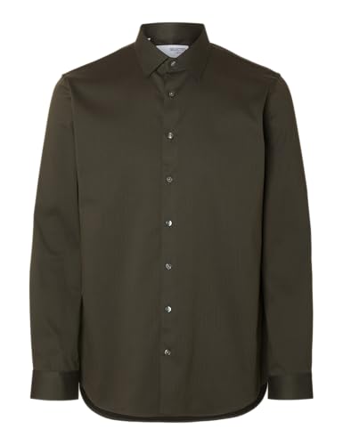 ⚡ BLITZDEAL (-68%) SELECTED FEMME Herren Slhslim-Performance Shirt Ls Noos, Forest Night, XL EU