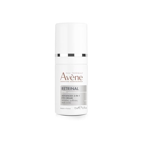 Avène Retrinal EYES Advanced 3-In-1 Eye Cream, Retinal eye cream, Powered by Retinaldehyde & Hyaluronic Acid, Helps smooth wrinkles, minimizes under-eye puffiness & dark circles, eye cream anti-aging