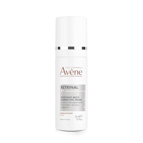 Avène Retrinal 0.1% Intensive Multi-Corrective Cream, Retinal Face Cream Formulated with Retinaldehyde, Niacinamide & Hyaluronic Acid, Anti-aging Cream Visibly Reduces Wrinkles & Fine Lines, 1 Fl Oz