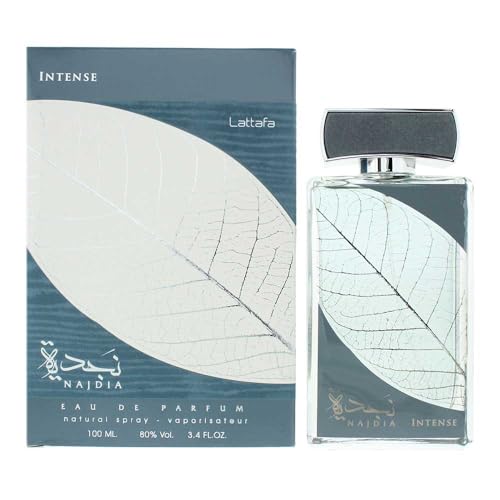 Lattafa Najdia Intense – Fresh, Marine, Woody – Eau de Parfum Spray Long-Lasting Fragrance for Men, 3.4 Ounce / 100 ml