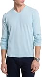 Michael Kors Men's Core Cotton V-Neck T-Shirt, Chambray Melange, XXXL