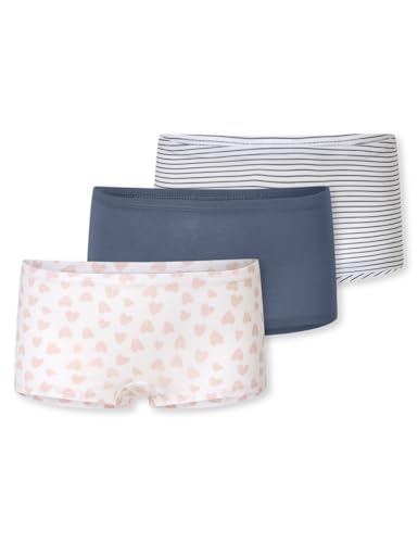 (-25%) Schiesser Mädchen 3 Pack Unterwäsche Shorts hohe Passform - 95/5 Organic Bio Baumwolle - Größe 92 bis 140