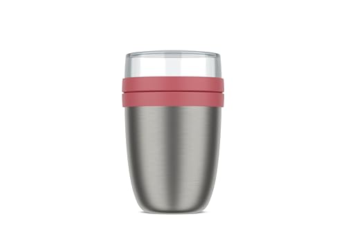 🔥 STARKER PREIS (-38%) Mepal - Thermobehälter Ellipse - Thermo Lunchpot - Praktischer Joghurtbecher & Suppenbecher zum Mitnehmen - 6-8 Stunden heiß & 12 Stunden kalt - 500 ml - Vivid mauve