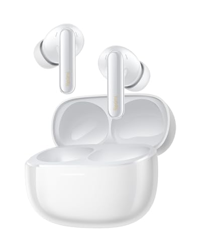 Xiaomi Redmi Buds 6 Pro, True-to-Life Audio, Hi-Res Audio with coaxial Dual Drivers, LDAC, Up to 55dB Active Noise Cancellation, Compatible with Android iPhone and Bluetooth Device (Glacier White)