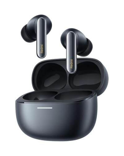 Xiaomi Redmi Buds 6 Pro, True-to-Life Audio, Hi-Res Audio with coaxial Dual Drivers, LDAC, Up to 55dB Active Noise Cancellation, Compatible with Android iPhone and Bluetooth Device (Space Black)